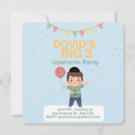Gepersonaliseerde Upsherin Invitation-Earth-tonen Kaart