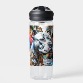 Gepersonaliseerde Urban Graffiti Street Art Pitbul Waterfles