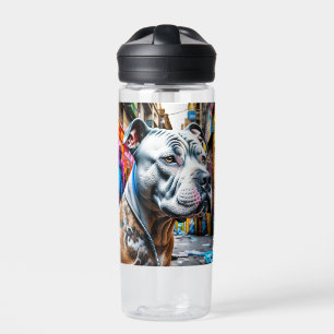 Gepersonaliseerde Urban Graffiti Street Art Pitbul Waterfles