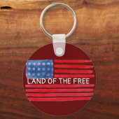 Gepersonaliseerde US Flag Sleutelhanger - Key Labe (Voorkant)