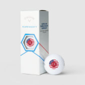Gepersonaliseerde USA Flag Callaway Golf Ballen (Verpakking)
