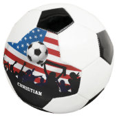 Gepersonaliseerde USA Flag Football en Voetbal Fan (Drie kwart)