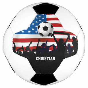 Gepersonaliseerde USA Flag Football en Voetbal Fan