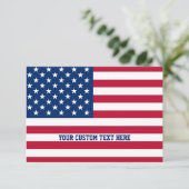 Gepersonaliseerde USA Flag Stars and Stripes Bedankkaart (Staand voorkant)