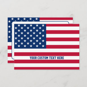 Gepersonaliseerde USA Flag Stars and Stripes Bedankkaart