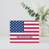 Gepersonaliseerde USA Flag Stars and Stripes Briefkaart (Staand voorkant)