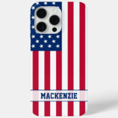 Gepersonaliseerde USA Flag Stars and Stripes Case-Mate iPhone Case (Achterkant)