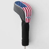 Gepersonaliseerde USA Flag Stars and Stripes Golfheadcover (Schuin)