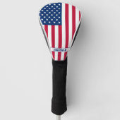 Gepersonaliseerde USA Flag Stars and Stripes Golfheadcover (Voorkant)