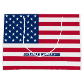 Gepersonaliseerde USA Flag Stars and Stripes Groot Cadeauzakje (Voorkant)