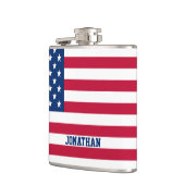 Gepersonaliseerde USA Flag Stars and Stripes Heupfles (Links)