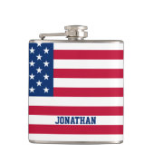 Gepersonaliseerde USA Flag Stars and Stripes Heupfles (Voorkant)