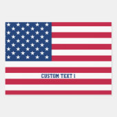 Gepersonaliseerde USA Flag Stars and Stripes Inpakpapier Vel (Voorkant)