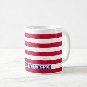 Gepersonaliseerde USA Flag Stars and Stripes Koffiemok (Voorkant rechts)