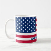 Gepersonaliseerde USA Flag Stars and Stripes Koffiemok (Links)