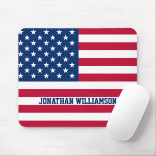 Gepersonaliseerde USA Flag Stars and Stripes Muismat