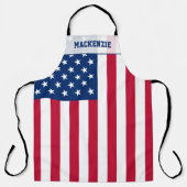 Gepersonaliseerde USA Flag Stars and Stripes Schort (Voorkant)