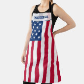 Gepersonaliseerde USA Flag Stars and Stripes Schort (Insitu)