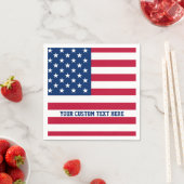 Gepersonaliseerde USA Flag Stars and Stripes Servet (Insitu)
