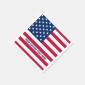 Gepersonaliseerde USA Flag Stars and Stripes Servet (Hoek)