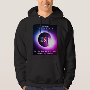 Gepersonaliseerde USA FLAG Totale zonsverduisterin Hoodie