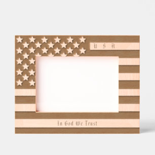 Gepersonaliseerde USA Motto, Amerikaanse vlag Gegraveerde Lijstjes