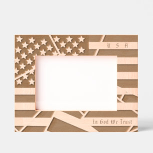Gepersonaliseerde USA Motto en Amerikaanse Vlag Ku Gegraveerde Lijstjes