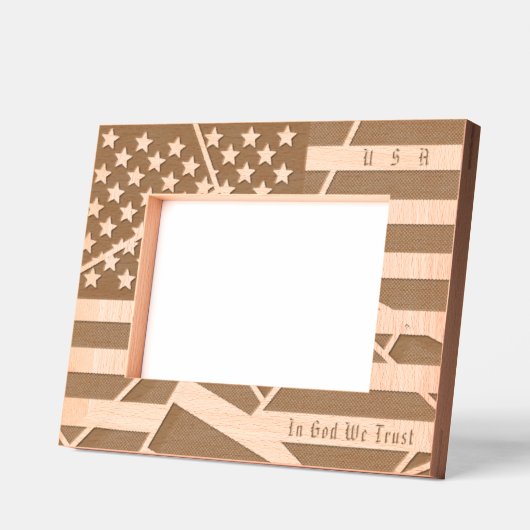 Gepersonaliseerde USA Motto en Amerikaanse Vlag Ku Gegraveerde Lijstjes (Links)