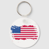 Gepersonaliseerde USA Patriottische Vlag Sleutelhanger (Achterkant)