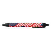 Gepersonaliseerde USA Patriottische Vlag Zwarte Inkt Pen (Bodem)