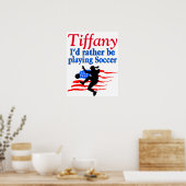 GEPERSONALISEERDE USA SOCCER PLAYER POSTER (Keuken)