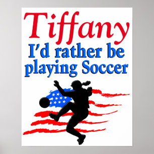 GEPERSONALISEERDE USA SOCCER PLAYER POSTER