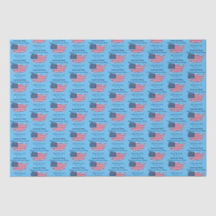 Gepersonaliseerde USA vlag, Kaart Happy 4th of Jul Tissuepapier