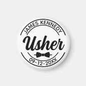 Gepersonaliseerde Usher met aangepaste naam en tro Magneet (Voorkant)