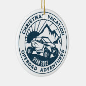 Gepersonaliseerde UTV off-road Christmas Holiday b Keramisch Ornament (Rechts)