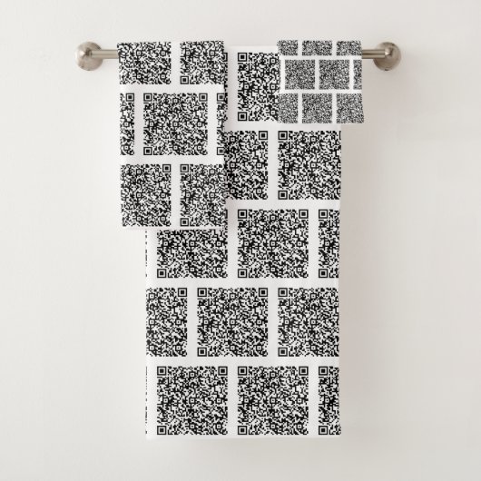 Gepersonaliseerde uw aangepaste QR-code badhanddoe Bad Handdoek (Insitu)