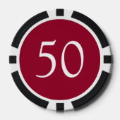 Gepersonaliseerde Uw Aantal en Kleuren Poker Chips (Voorkant)