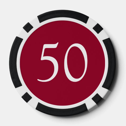 Gepersonaliseerde Uw Aantal en Kleuren Poker Chips (Achterkant)