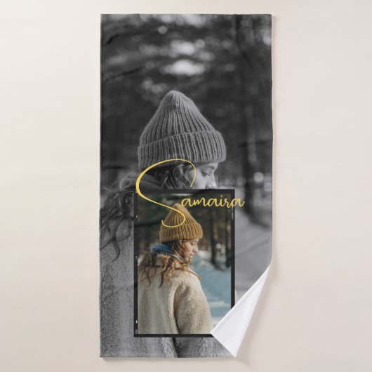 Gepersonaliseerde uw afbeelding / foto handdoek (Badhanddoek)