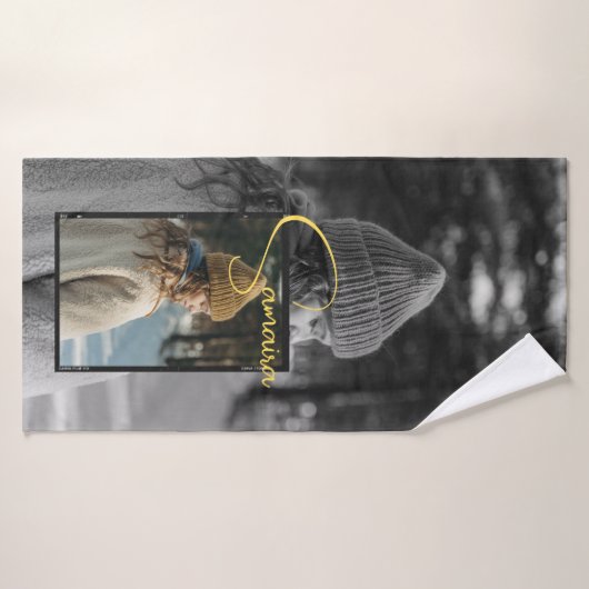 Gepersonaliseerde uw afbeelding / foto handdoek (Badhanddoek)