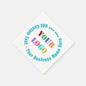 Gepersonaliseerde uw bedrijf Logo aangepaste tekst Servet (Hoek)