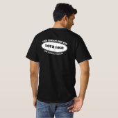 Gepersonaliseerde uw bedrijf Logo en tekst T-shirt (Achterkant volledig)