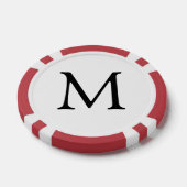 Gepersonaliseerde uw brief en kleuren poker chips (Enkel)
