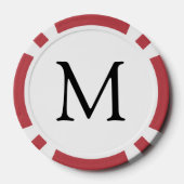 Gepersonaliseerde uw brief en kleuren poker chips (Achterkant)