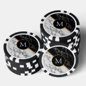 Gepersonaliseerde uw brief marmeren poker chips (Opstapeling)