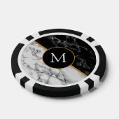 Gepersonaliseerde uw brief marmeren poker chips (Enkel)