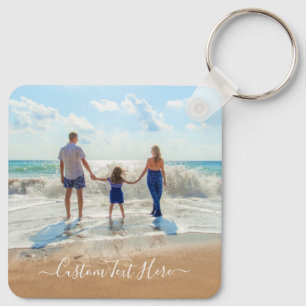 Gepersonaliseerde uw familie foto Sleutelhanger me