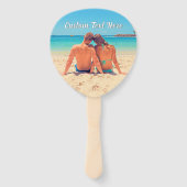 Gepersonaliseerde uw Fan van de Fotohand met Aange Handwaaier (Achterkant)