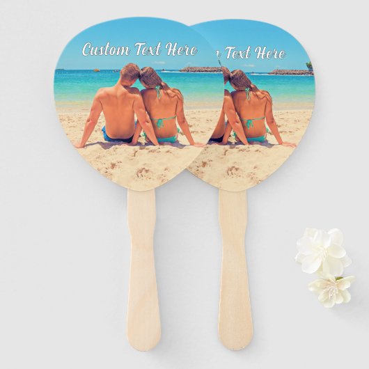 Gepersonaliseerde uw Fan van de Fotohand met Aange Handwaaier (Voorkant en achterkant)