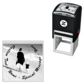 Gepersonaliseerde uw foto aangepaste tekst rubbere  zelfinktende stempel (In situ)